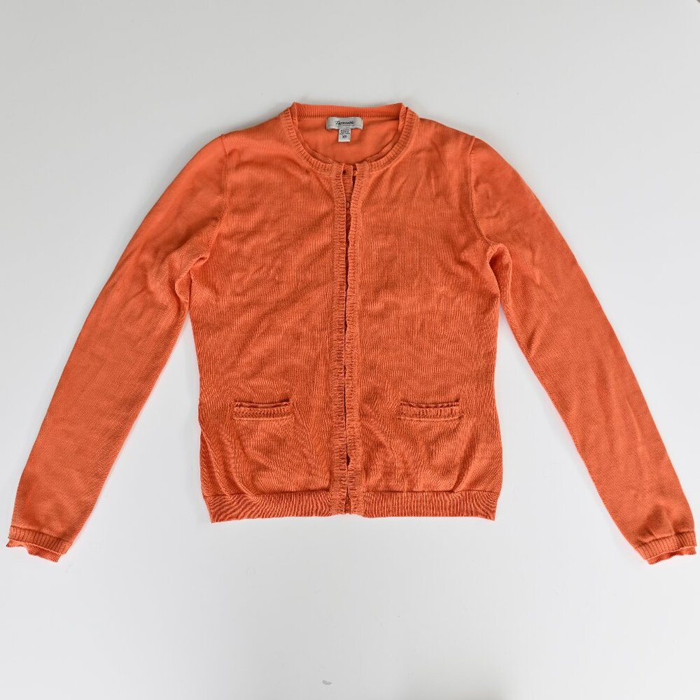 Faconnable Orange Women's Cardigan- XS